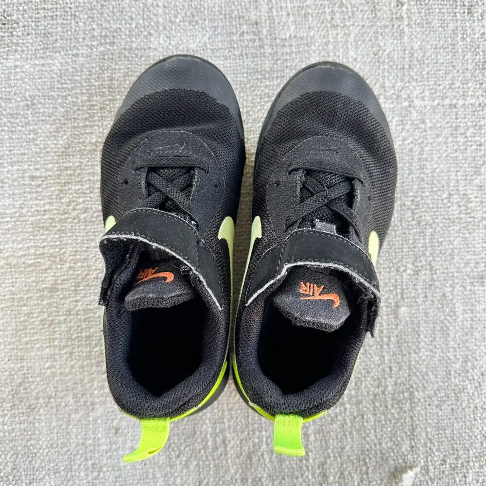 Nike Air Max Oketo Black & Neon Yellow Sneakers PLAY Toddler size 10*